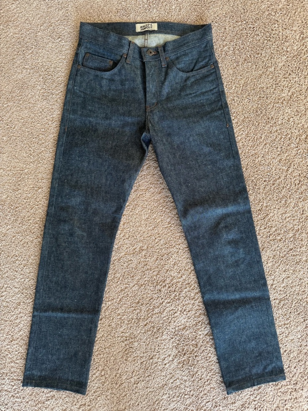 Naked & Famous Denim Greencast Slub Selvedge weird guy